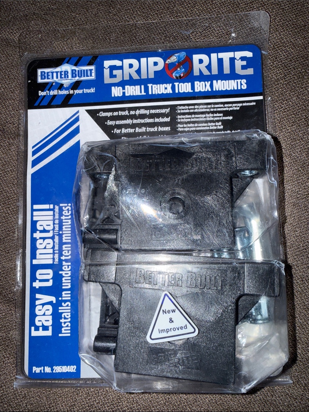 Better Built Grip Rite No-Drill Truck Tool Box Mounts ( 204671042 ) New
